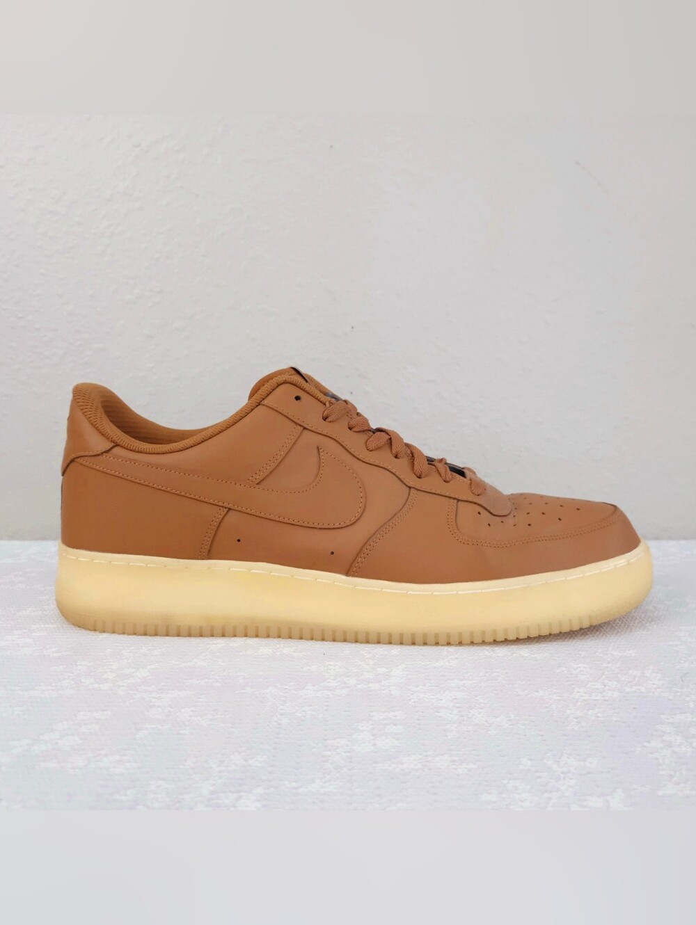 NIKE Air Force 1 '07 Low Mens US 16 Brown Leather Lace-Up Sneakers NIKE ID